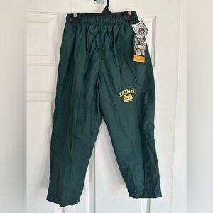 NWT Holloway Notre Dame Track Pants Athletic Windbreaker Bottoms Youth Small